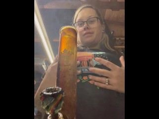 BBW step mom milf 420 smoking fetish wake and bake bong hits