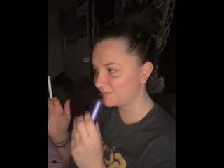 Bed time smoke sesh- full vid going on OF