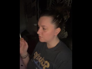 Bed time smoke sesh- full vid going on OF