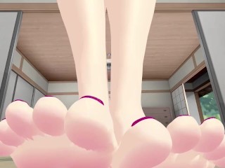 Giantess Mitsuri Footjob Stomp