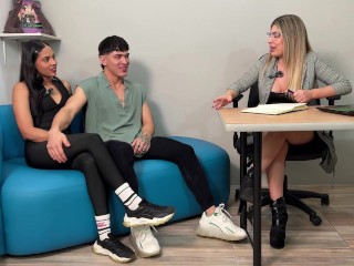 Shaira la psicóloga del sexo le enseña a hacer un TRIO a pareja colombiana Katha Dawson & RayDiMarco