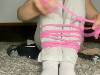 Ass Teasing Yoga Pants Self Rope Bondage Squirt