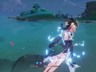 Emilie ryona + ragdoll - Genshin Impact