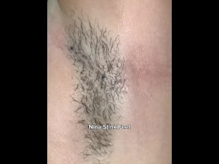 Licking my Own sweaty Armpit! Filthy Slut Odor Fetish!