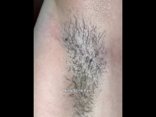 Licking my Own sweaty Armpit! Filthy Slut Odor Fetish!
