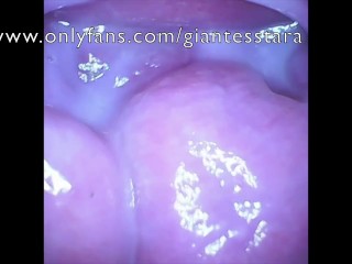 Tiny Drowns in guys cum inside Giantess Pussy Endoscopic Dildo POV