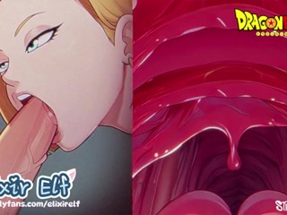 😳 DBZ Android 18 x Deepthroat