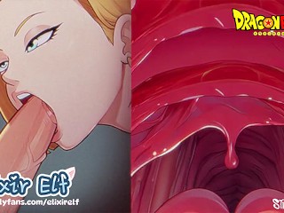 😳 DBZ Android 18 x Deepthroat