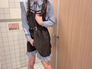 🍊【女装】青と黒のかわいい地雷系コーデでオナニーしてみた❤️