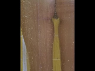 My step sister wanted me to film her taking a shower and masturbating in the hotel room