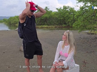 Threesome on the beach with stepbrothers - Danner Mendez - Tatiana Alvarez - Max Betancur