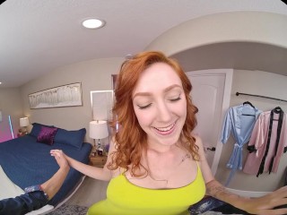 FuckPassVR - Redhead Cherry Candle grinds on your lap, eager for your cock in 8K VR