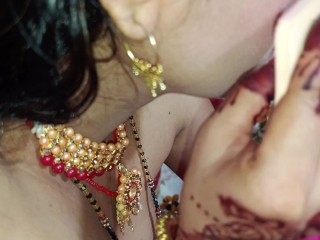 Suhagraat Indian New married cauple first night fucking clear dirty talk