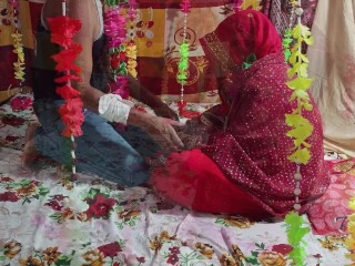 Suhagraat Indian New married cauple first night fucking clear dirty talk