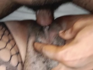 Close up pussy touching