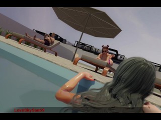 Away From Home [24] Part 107 Threesome With Big Ass Babes By LoveSkySan69