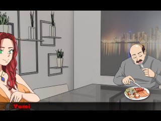 My Boss Wife - Part 3 - Cheating Wife Sucking Dick Under The Table By LoveSkySan