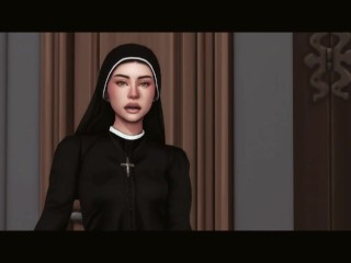 THE PRIEST WANTS TO COMMIT SIN WITH THE NUN ✝️ - JackieCoxSims