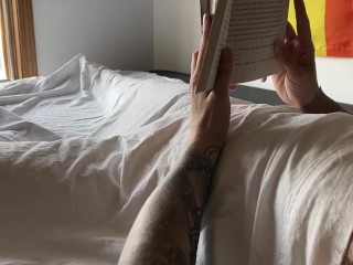 Preview of pissing in bed while reading a book - full vid on fansly