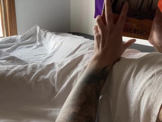 Preview of pissing in bed while reading a book - full vid on fansly