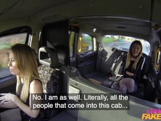 Female Fake Taxi - Two rival sluts PUSSY STACK and both get CREAMPIED