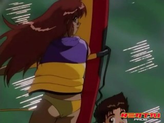 HENTAI PROS - Sexy Redhead Miyuki Hungrily Rides A Cock By The Side Of The Road Until She Cums