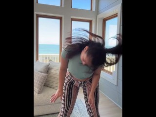 Brunette Babe Turns Up the Heat With Viral Dances