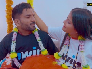 Sexy lady enjoyed her suhagrat night and fucked hard