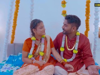 Sexy lady enjoyed her suhagrat night and fucked hard