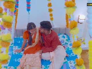 Sexy lady enjoyed her suhagrat night and fucked hard