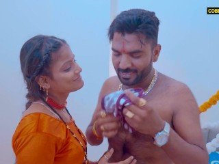 Sexy lady enjoyed her suhagrat night and fucked hard