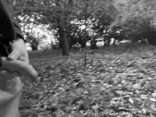 Another woodland walk and piss desperation. Watch my cock grow and throb as piss squirts out