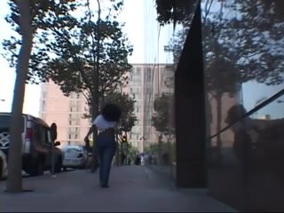 Ebony teen gets doggy style fuck after she blows black cock