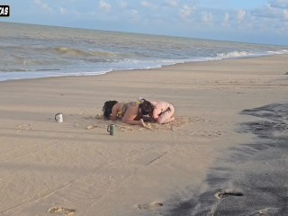 TWO LESBIAN GIRLS PLAYING ON THE BEACH THEY WERE CATCHED BY A TOURIST AND HAD THEIR ASS FUCKED