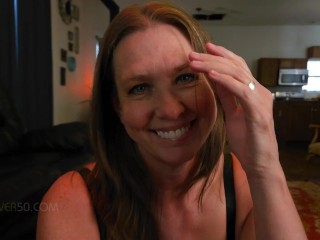 A Sexy Hot Mature MILF tries a dating app a finds the young son of an old friend.