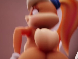Lola Bunny got a big cock in the ass after the match