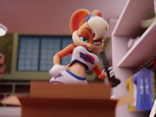 Lola Bunny got a big cock in the ass after the match