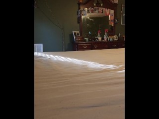 Blonde milf rides husband's cock and ends up in laughter, outakes