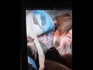 Final Fantasy XIV cum tribute for two naughty girl