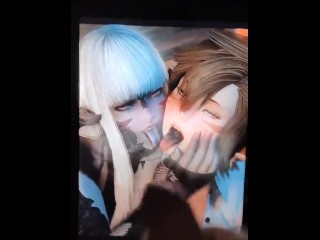 Final Fantasy XIV cum tribute for two naughty girl