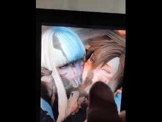 Final Fantasy XIV cum tribute for two naughty girl