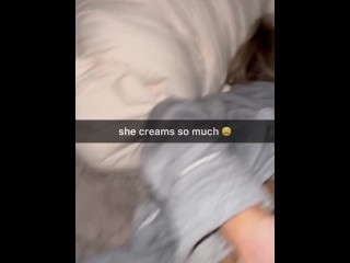 Cheating Teenage Slut Can’t help but Remove Condom for Massive Creampies on Snapchat 😰