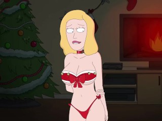 Rick and Morty - A Way Back Home - Sex Scene Only - Part 62 Beth In Sexy Xmas Costume By LoveSkySanX