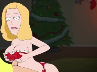 Rick and Morty - A Way Back Home - Sex Scene Only - Part 63 Beth In Sexy Xmas Costume Boobjob By Lov