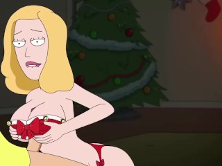 Rick and Morty - A Way Back Home - Sex Scene Only - Part 63 Beth In Sexy Xmas Costume Boobjob By Lov