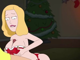 Rick and Morty - A Way Back Home - Sex Scene Only - Part 63 Beth In Sexy Xmas Costume Boobjob By Lov