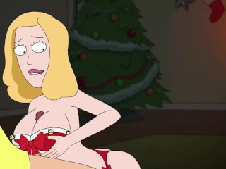 Rick and Morty - A Way Back Home - Sex Scene Only - Part 63 Beth In Sexy Xmas Costume Boobjob By Lov