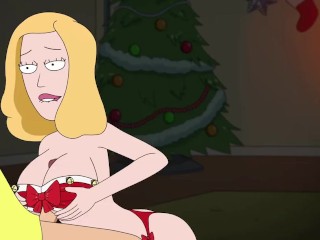 Rick and Morty - A Way Back Home - Sex Scene Only - Part 63 Beth In Sexy Xmas Costume Boobjob By Lov