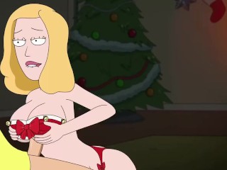 Rick and Morty - A Way Back Home - Sex Scene Only - Part 63 Beth In Sexy Xmas Costume Boobjob By Lov