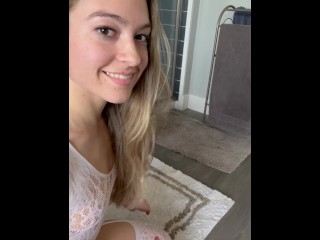 Onlyfans model (of_courseiwill) gets paid by her ex boyfriend to fill up her holes